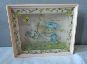 Vintage Hallmark Scene Setter Shadow Box "To have a friend, first be one." - Bild 1 von 6