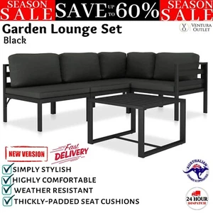 Outdoor Lounge Set 5 Piece Sofa Set with Cushions Aluminium Anthracite - vidaXL - Picture 1 of 11