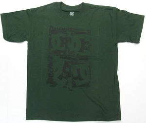 DC Boys T Shirt Trademark DC Skate 100% Cotton Dark Green DC Shoes Brand DC - Picture 1 of 6