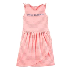 NEW Carter's Striped Awesome Slub Jersey Dress NWT Size 14 - Picture 1 of 4