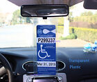 Handicap Parking Permit Protector Holder Cover 2pc Plastic Mirror Tag Hang Sleev