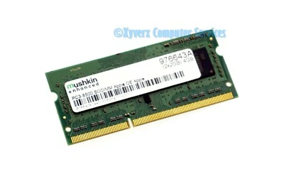 976643A GENUINE MUSHKIN LAPTOP MEMORY 4GB PC3-8500 SODIMM 2X2GB(CA65) - Image 1 of 2