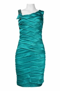 KM Collections by Milla Bell Bandage Cocktail Dress Size 16 18 Jade NWT $149 - Picture 1 of 4