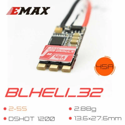 EMAX Formula 32 45A BLHeli_32 Dshot1200 2-5S Brushless ESC for FPV Racing Drone - Image 1 of 4
