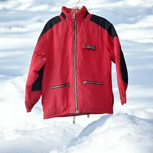 Vintage warme Herren Winter Free Country rot Kapuze Ski Jacke Snowboard USA Taschen M - Bild 1 von 17