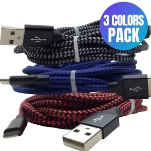 3 X 2m Fast USB Cable Charger cord Charging For Apple iPhone 8 11 12 13 14 ipad - Picture 1 of 15