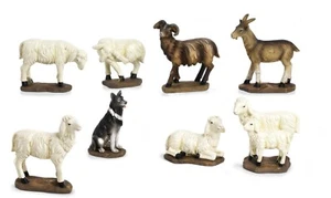 Set 8 animali statuine per Presepe in resina (Alt cm 3,4) - Foto 1 di 1