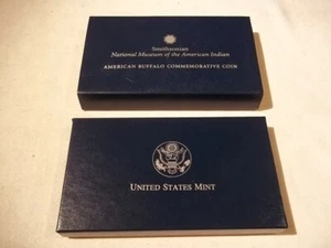 2001 $1 AMERICAN BUFFALO COMMEMORATIVE SILVER COIN WITH BOXES AND COA - Picture 1 of 7