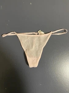 FELINA Dessous rosa Tanga Höschen Größe M gepunktet Spitze Höschen - e319 - Bild 1 von 3