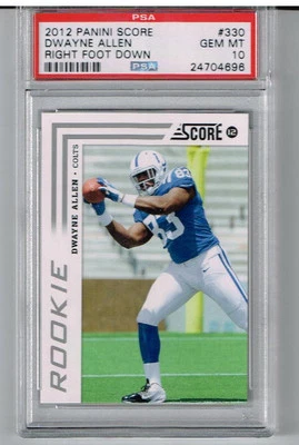 2012 Topps Dwayne Allen Right Foot Down PSA 10 - Image 1 of 2