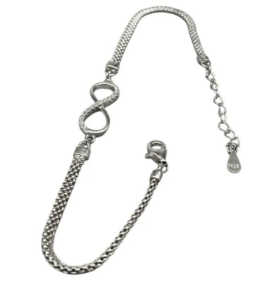 Bracciale Donna firmato Gioja Argento 925 Made in Italy e Simbolo dell' infinito - Immagine 1 di 4
