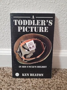 A toddlers picture in his uncles helmet By Ken Beaton Signed - Picture 1 of 7