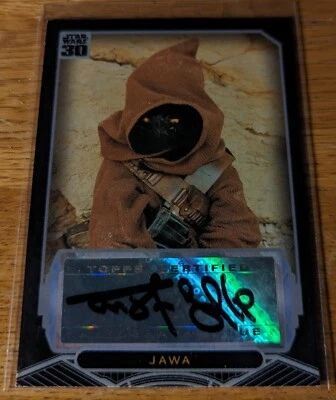 Rare Star Wars Topps 30TH Anniversary autograph - Rusty Goffe as Jawa, Kabe  - Image 1 of 2