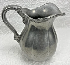 Pewter Pitcher Vase with Melon Ribbed Sides - Picture 1 of 7