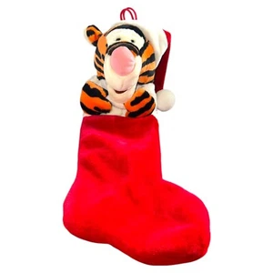 3D Disney Winnie Puuh Tigger Weihnachtsstrumpf Stofftier Kopf Plüsch 20 Zoll - Bild 1 von 6
