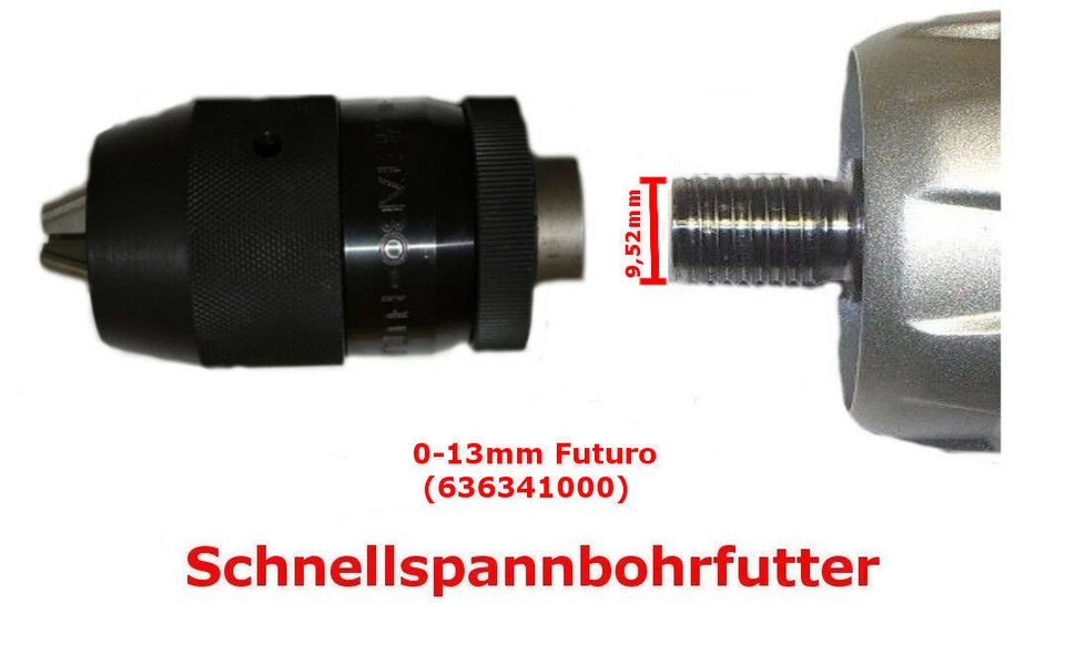Metabo Schnellspannbohrfutter Futuro Bohrmaschine 3/8" 24 UNF 0-13mm (636341000) - Bild 1 von 1