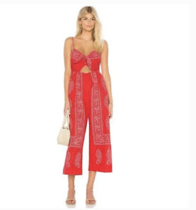 NWT Free People Feel the Sun Jumpsuit - Red - Size 10