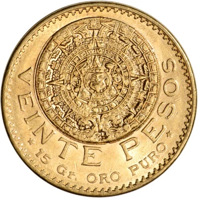 Mexico Gold 20 Pesos (.4822 oz) - XF/AU - Random Date - Image 1 of 2