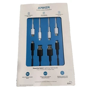 B8012J11 USB-C Anker PowerLine Select+ 2 USB-C & 2 USB-A Cables MFi Certified - Picture 1 of 5