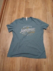 Antique Archaeology Pickin' America Blue Shirt Youth Size L - Picture 1 of 2