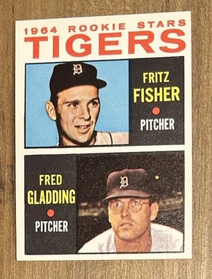 1964 Topps Tigers Rookies Fritz Fisher Feed Gladding #312 NM or Better - Image 1 of 2