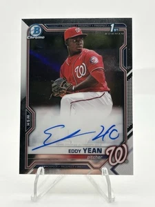 Bowman 2021 cromado Eddy Yean 1st Bowman Prospect tarjeta automática # CPA-EY - Imagen 1 de 2