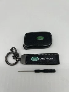 Land Range Rover Llavero Cuero Coche Llavero con Gancho y Llavero Cubierta Negro - Imagen 1 de 3