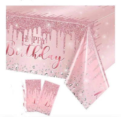 2 piezas manteles de oro rosa y rosa 54" x 108", como se muestra en las fotos Foto 1 de 4