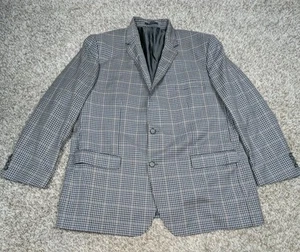 Cremieux Loro Piana Sport Coat Blazer Men’s 50L Gingham Plaid Wool Two Button - Picture 1 of 10
