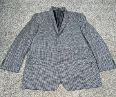 Cremieux Loro Piana Sport Coat Blazer Men’s 50L Gingham Plaid Wool Two Button - Image 1 of 4
