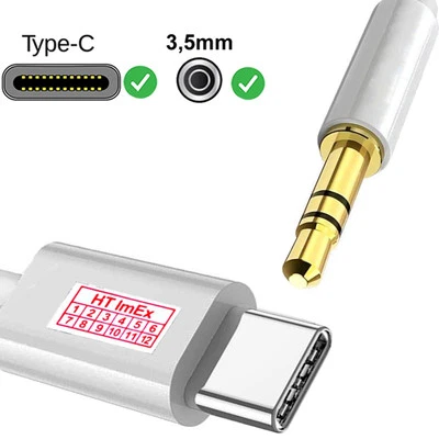 USB C Aux Adapter Kabel 3,5 mm Klinke Stecker für iPad Samsung iPhone 15 Pro Max - Bild 1 von 4