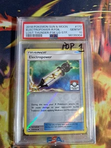 Electropower Staff League Promo Pokemon Lost Thunder 172/214 Psa 10 Pop 1!! - Picture 1 of 2