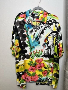 Camicia hawaiana Jams World uomo XXL floreale multicolore con bottoni vintage rara - Foto 1 di 3