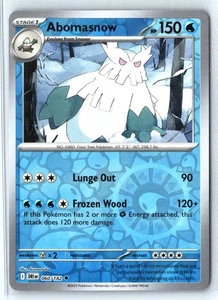 Juego de cartas coleccionables Pokémon Abomasnow 060/182 Scarlet & Violet Destined Rivals holograma inverso raro - Imagen 1 de 1