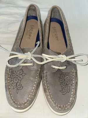 Zapatos planos Sperry Top-Sider florales perfectos para barco gris pez ángel para mujer 8 Foto 1 de 4