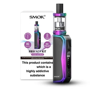 PRIV N19 Vaping Kit, Sleek, Compact, Powerful, Wide Range Wattage, Long - Afbeelding 1 van 5