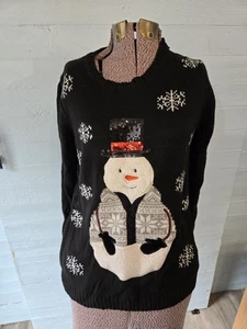 Karen Scott Copos de Nieve Muñeco de Nieve Suéter Mujer Talla Mediana - Imagen 1 de 6