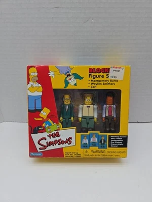 Juego de figuras BLOCKO de Los Simpson; Montgomery Burns, Smithers & Carl NUEVO EN CAJA Playmates Foto 1 de 4