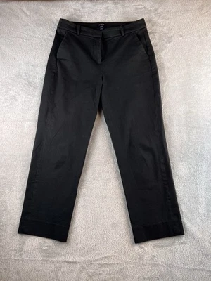 Pantalón J.Crew Kallie para mujer talla 8 negro recto preppy minimalista B0899 Foto 1 de 4