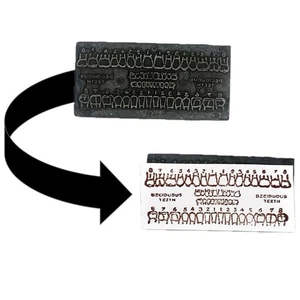 Vintage Dental Chart Letterpress Print Block - Anatomical Teeth Diagram - Bild 1 von 8