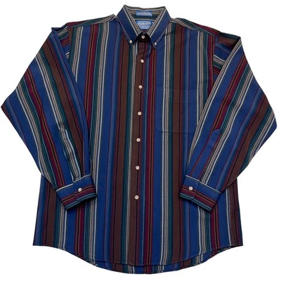 Vintage Y2K Sir Pendleton Virgin Wool Retro Button Down Striped Shirt Size L - Image 1 of 4
