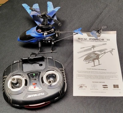 PROPEL Blue RC Sky Force III Gyropter 3 Channel IR Gyro Helicopter Untested - Image 1 of 4