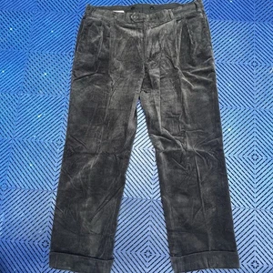 J. Peterman Corduroy Pants Men 42 Duca Visconti Di Modrone Black Pleated VTG - Bild 1 von 10