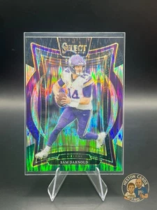 2024 Panini Select - Concourse Sam Darnold #92 Black & Green Shock Prizm - Picture 1 of 2