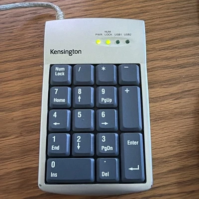 Kensington 33006 Pocket KeyPad and 2 port USB Hub. Wired USB Numeric Pad. Tested - Image 1 of 4