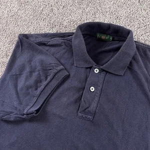 J Crew Oarsman Polo Shirt Men L Navy Washed Pique Tennis Classic Preppy Retro - Picture 1 of 6