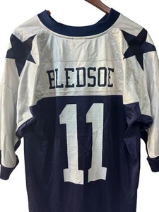 REEBOK NFL GAME JERSEY #11 Drew Bledsoe 2005 Dallas Cowboys Size XL White/Blue - Picture 1 of 8