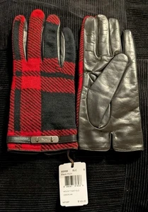 COACH NWT Women Mount Plaid Gloves Black Multi Size 8 MFSRP $165 - Picture 1 of 2