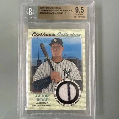 2017 Topps Heritage - Clubhouse Collection Relics Aaron Judge BGS 9.5! (MEM, RC) - Image 1 of 4