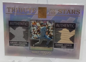 2003 Topps Tribute Mike Piazza Tribute to the Stars Dual Jersey/Bat Relic #TS-MP - Picture 1 of 2